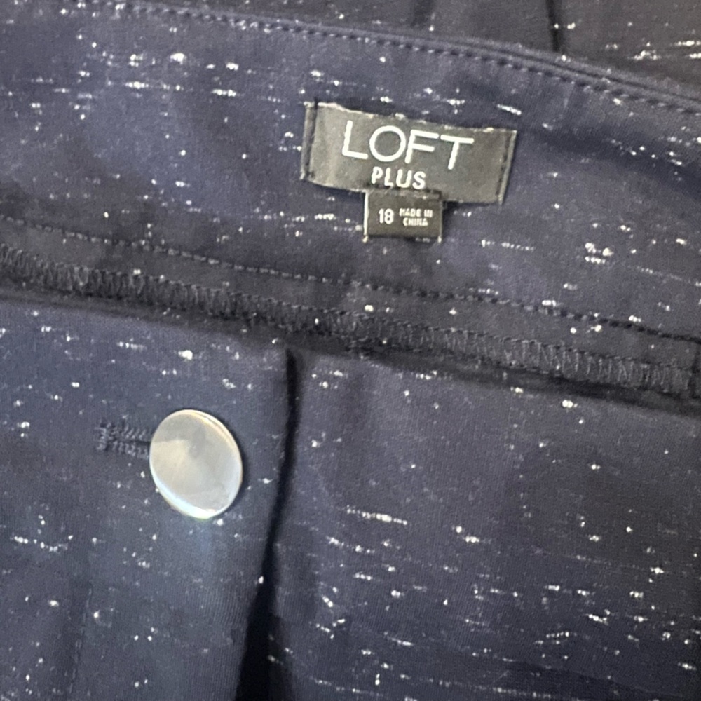 Loft Plus Navy Patterned Leggings - image 2